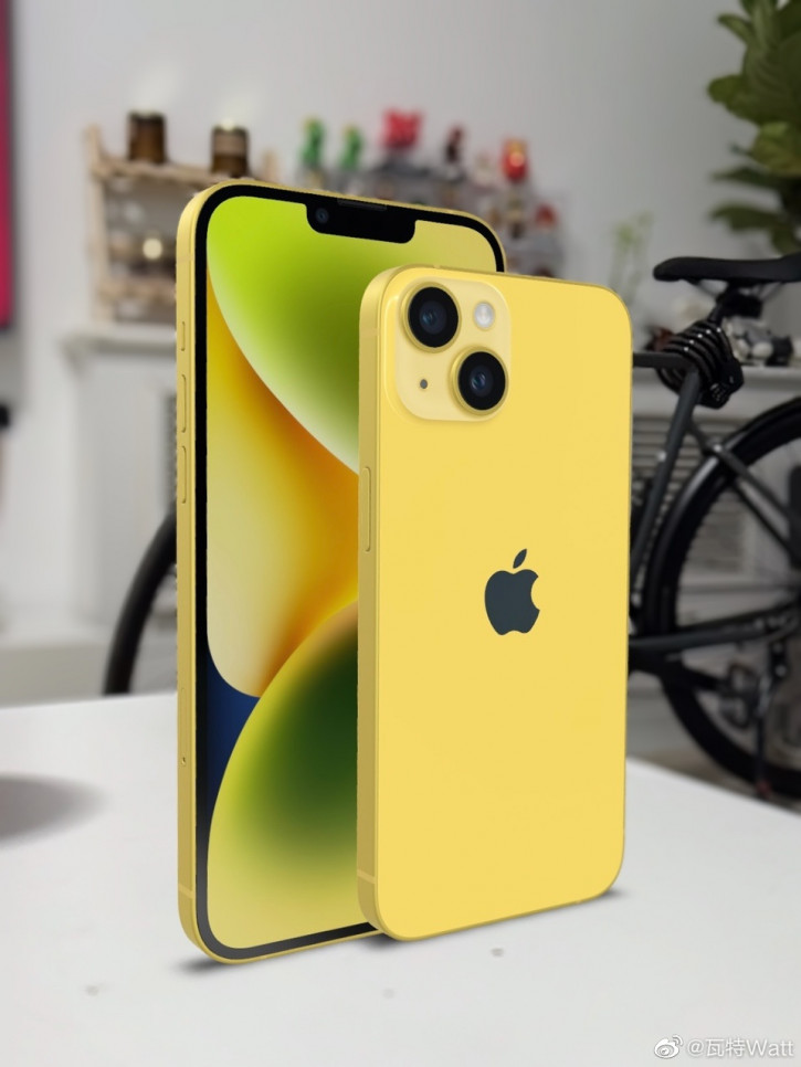 Жёлтые iPhone 14 и 14 Plus на студийных фото + новые обои [скачать]