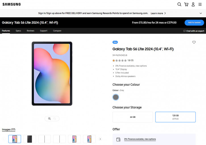 Samsung Galaxy Tab S6 Lite (2024) пугает официальными ценами
