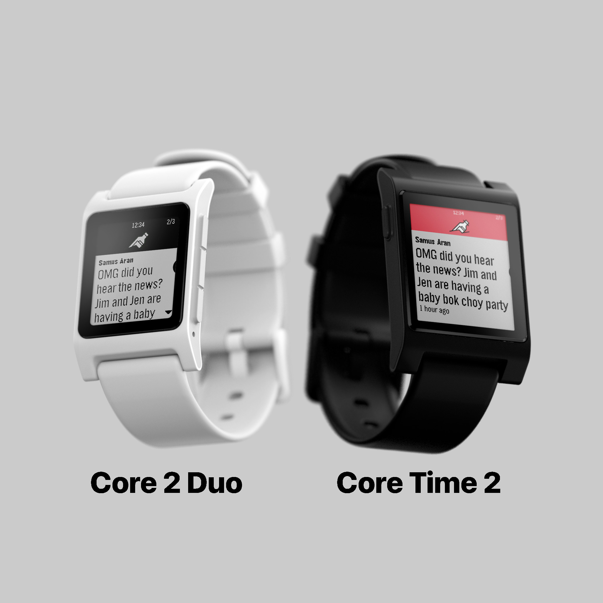 Анонс Core Time 2 и Core 2 Duo: наследники легендарных часов Pebble