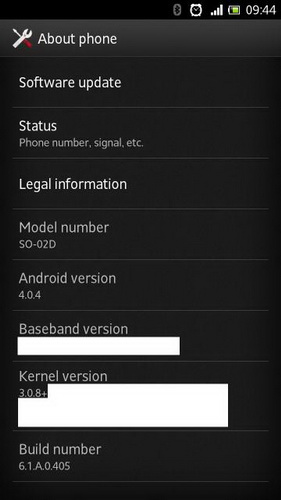 Sony Xperia S    Android 4.0.4 ICS