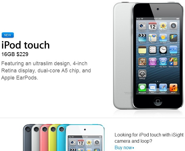 Apple    iPod touch  $229