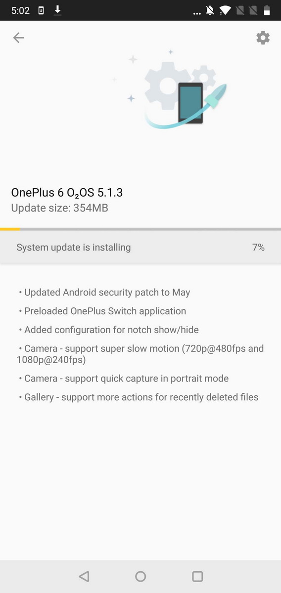 OnePlus 6 получил бесшовные ОТА-обновления и возможности скрывать «бровь»