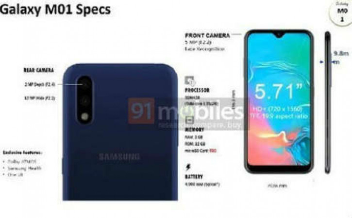  Samsung Galaxy M01:    