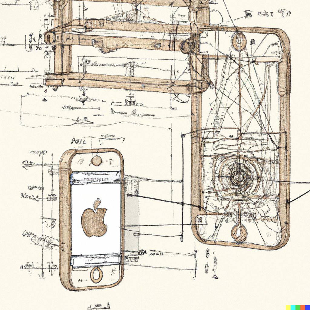 Нейронка нарисовала iPhone от Леонардо да Винчи