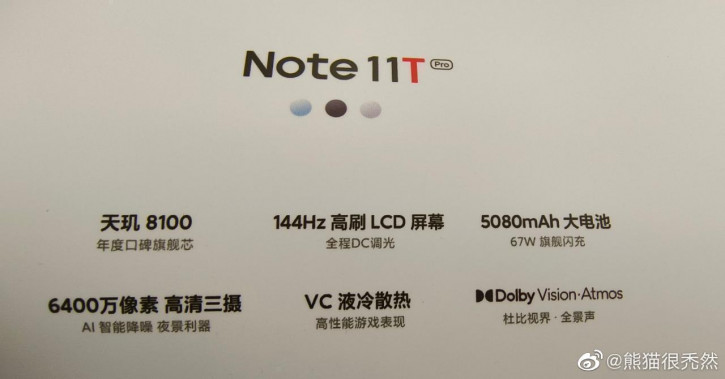       Redmi Note 11T Pro  Pro+