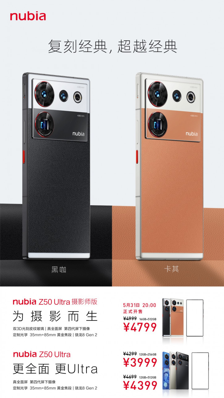 Представлен Nubia Z50 Ultra Photographer Edition: и никакой эко-кожи!