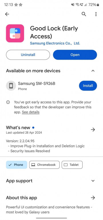 Samsung вывела в Google Play свои приложения для кастомизации Galaxy