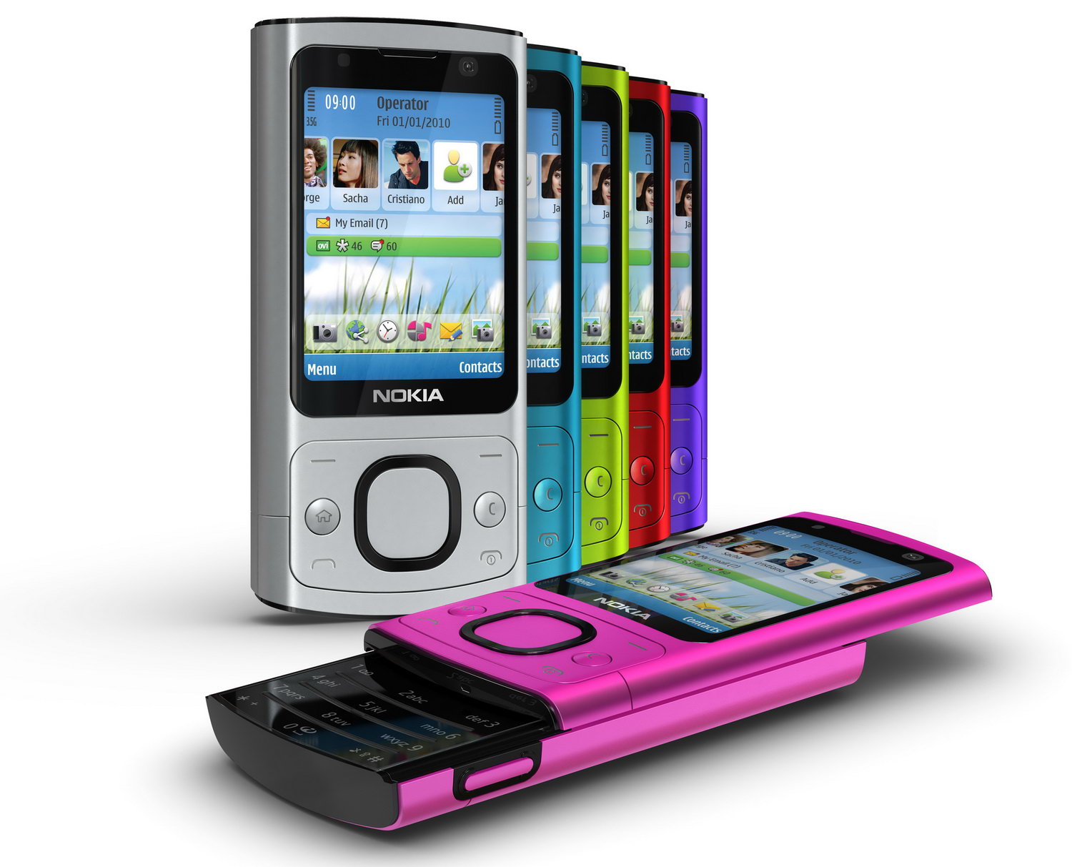 Nokia 6700 slide: яркий смартфон в шести разных цветах