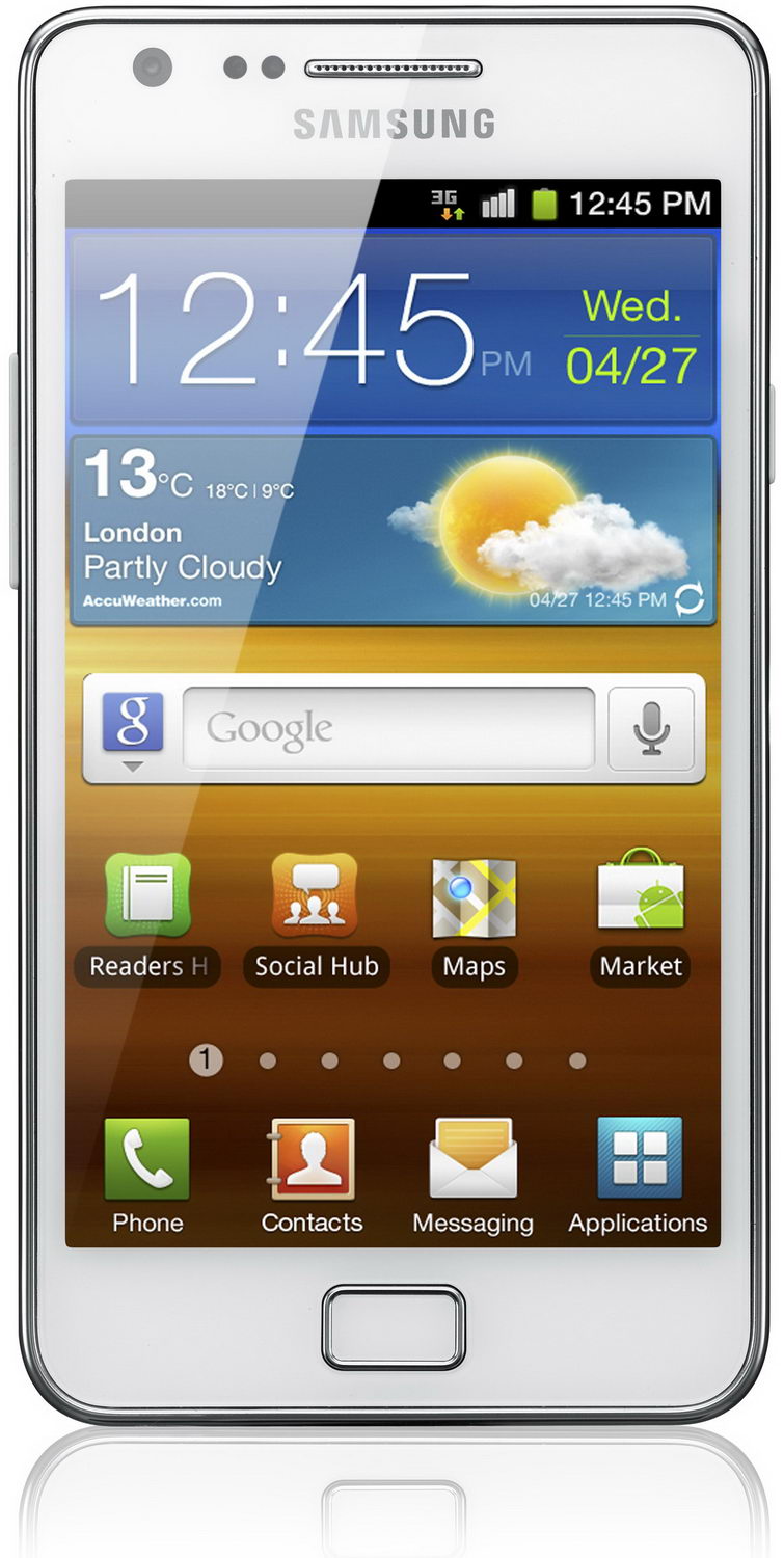 Samsung Galaxy S 2 в белом цвете продается за 29 990 рублей