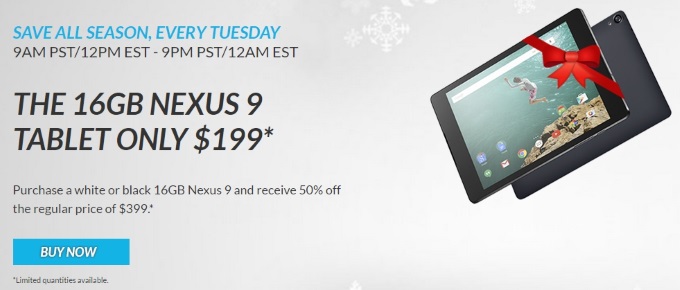 HTC  Nexus 9  $199    Hot Deals