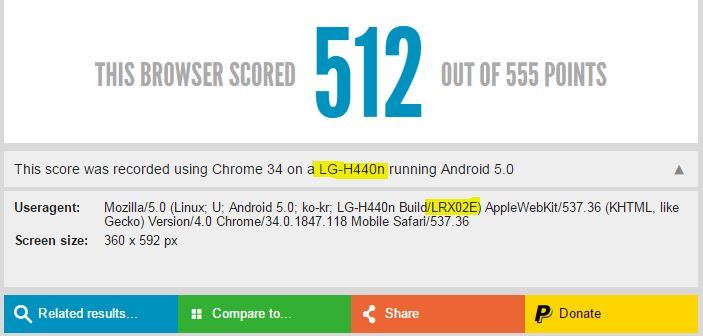 LG H440n -     Android Lollipop