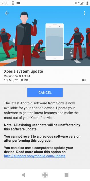 Xperia XZ2 Premium    Sony  Android Pie