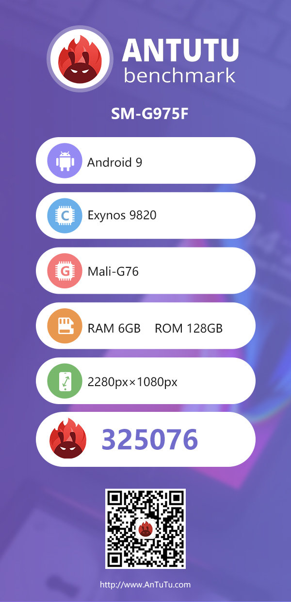 Samsung Galaxy S10+:     AnTuTu