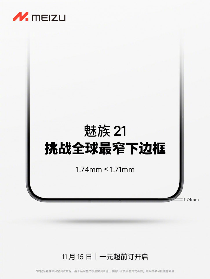 Meizu троллит Xiaomi экранными рамками Meizu 21