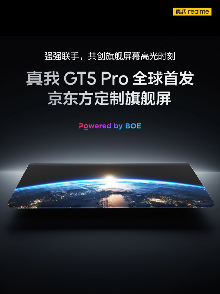 Realme GT 5 Pro первым получит уникальный OLED-дисплей