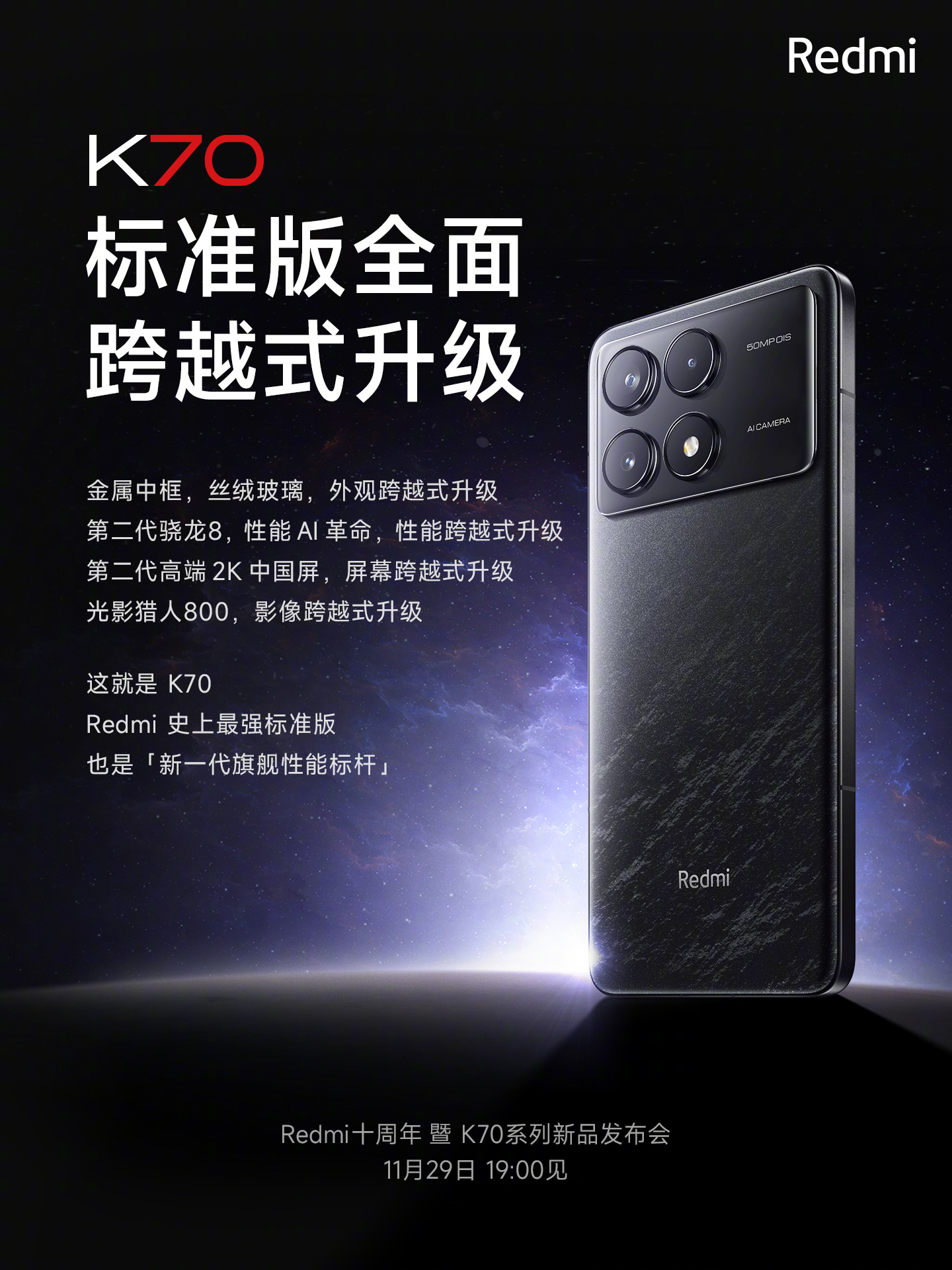 Xiaomi показала Redmi K70 и раскрыла его преимущества накануне анонса