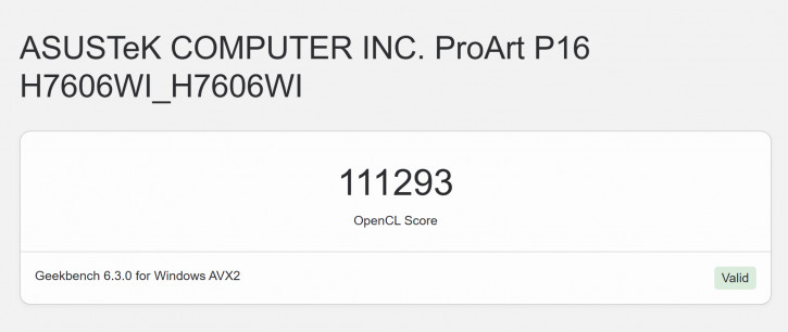 ASUS ProArt P16 H7606WI     