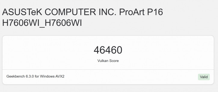 ASUS ProArt P16 H7606WI     