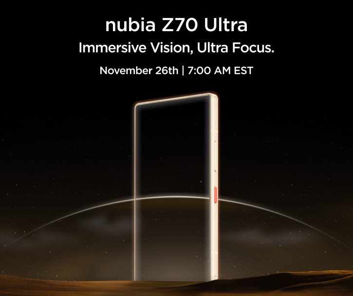 ZTE объявила дату глобального запуска Nubia Z70 Ultra