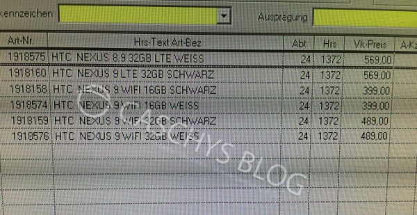 Motorola Nexus 6  HTC Nexus 9:   