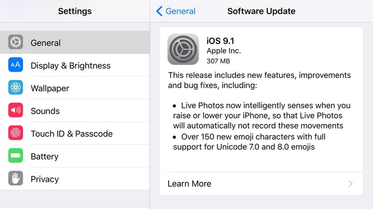   iOS 9.1,   watchOS 2.0.1   Apple