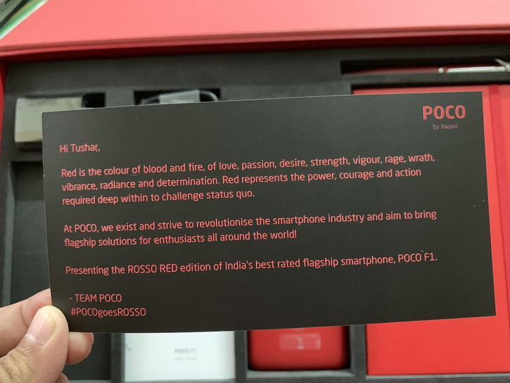 Pocophone F1 от Xiaomi Rosso Red Edition на живых фото