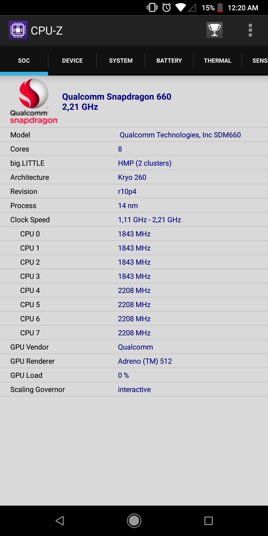 Xiaomi Mi A2     -   CPU