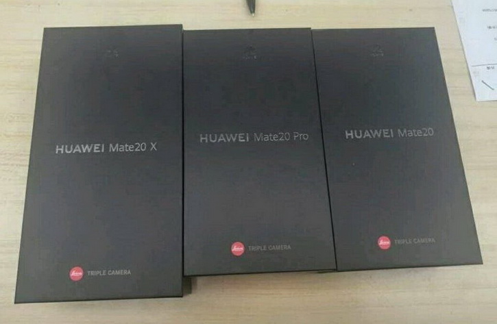 Huawei Mate 20, Mate 20X и Mate 20 Pro: сравнение габаритов и коробки