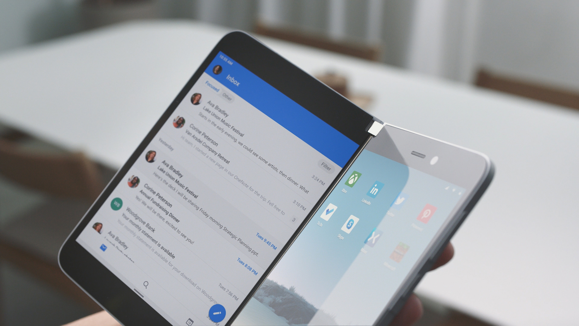 Анонс Microsoft Surface Duo - складной Surface-фон на Android