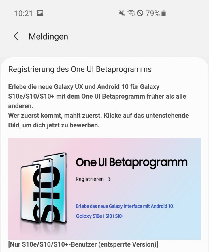 One UI 2.0 Beta  Android 10  Galaxy S10  :  ?