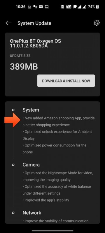 Первый апдейт для OnePlus 8T наладил камеру и энергоэффективность