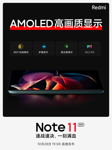 Xiaomi  AMOLED-  Redmi Note 11,   