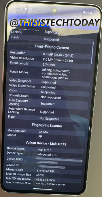  Pixel 8 Pro    Google Tensor G3   