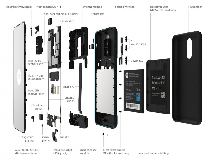 ShiftPhone 8: модульный середняк с IP67 и крутым шириком за 538 евро
