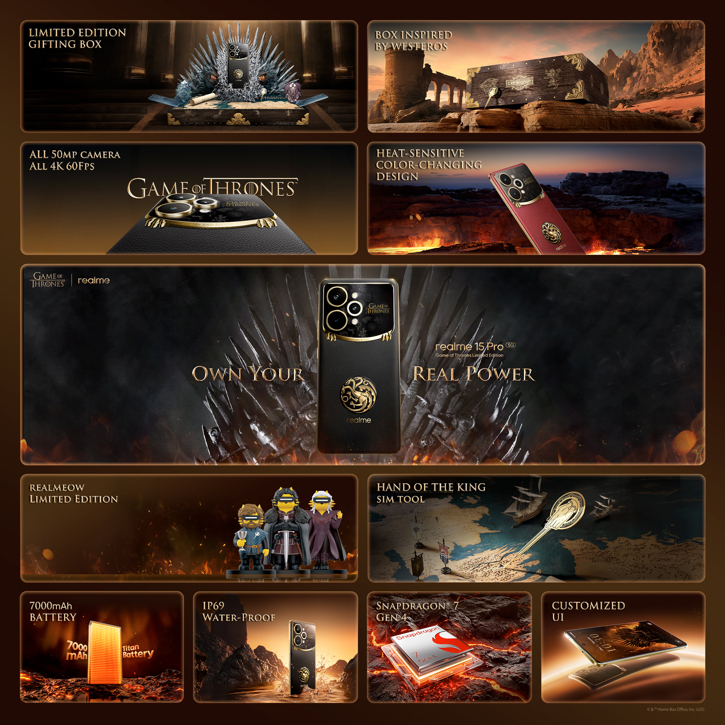 Анонс Realme 15 Pro Game of Thrones Limited Edition – зима близко!