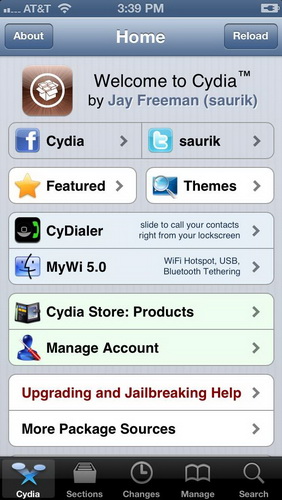  iPhone 5  ,   Cydia 