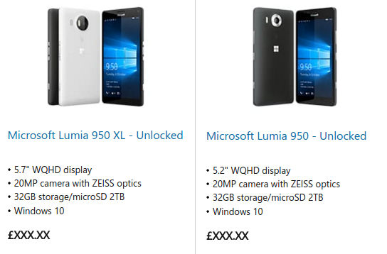 Microsoft  Lumia 950  950XL    