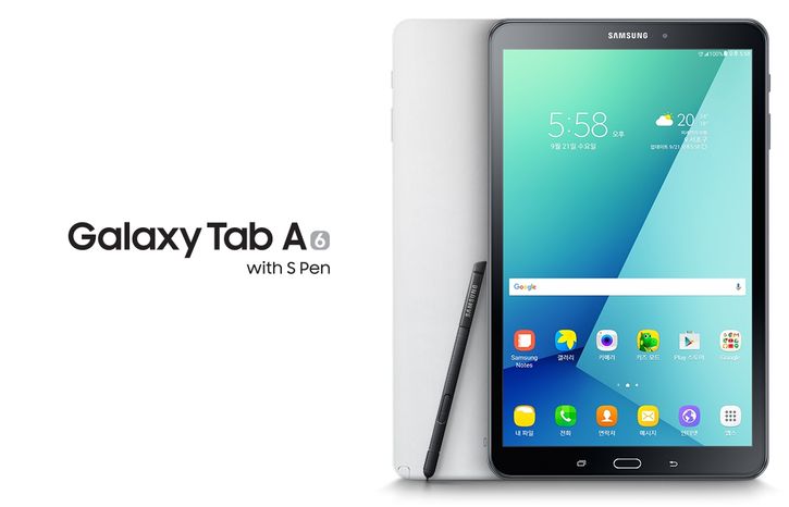  Samsung Galaxy Tab A (2016) with S Pen:    