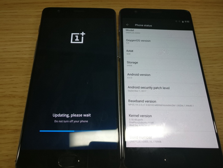 OnePlus 3   - Android Oreo