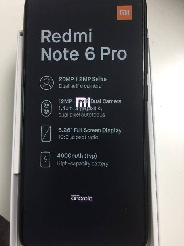Xiaomi Redmi Note 6 Pro на фото из коробки (+ характеристики)