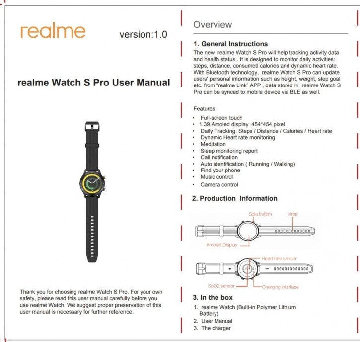       Realme Watch S Pro