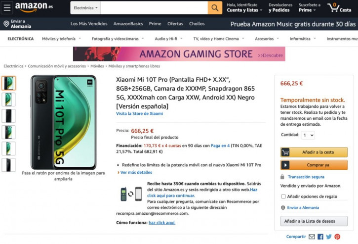 , -   Xiaomi Mi 10T  10 Pro  Amazon