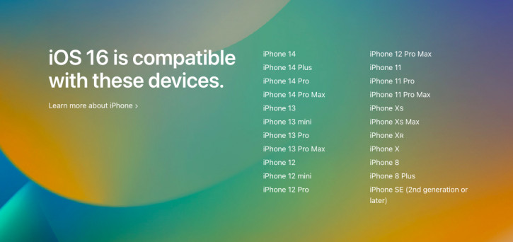 Дата релиза iOS 16 и полный список совместимых iPhone