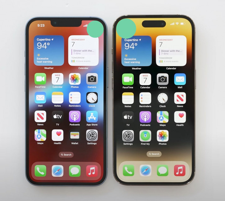 Стали круглее: iPhone 14 Pro сравнили с iPhone 13 Pro вживую