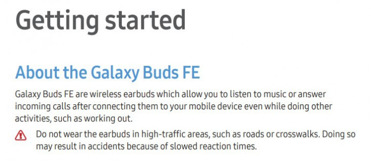 Samsung Galaxy Buds FE случайно раскрыты инструкцией по эксплуатации