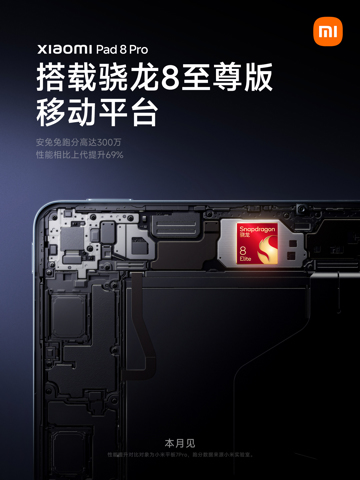 Xiaomi Pad 8 Pro официально заявлен самый мощный чип на сегодняшний день