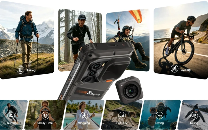 Анонс RugOne Xsnap 7 Pro: смартфон со встроенной экшн-камерой