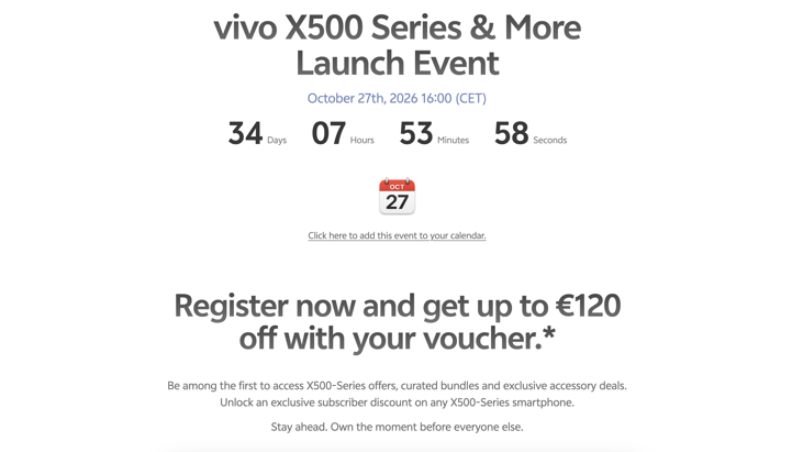 Vivo назвала дату глобальной премьеры серии X500