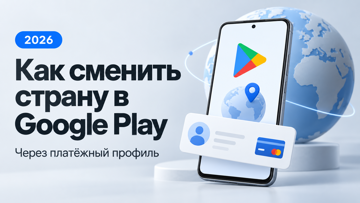 Как поменять страну в аккаунте Google для Android в 2026