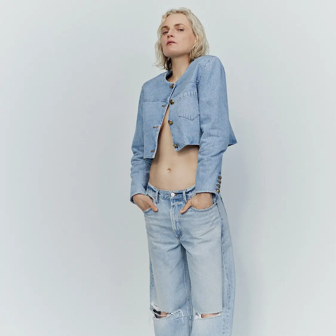 Citizens of Humanity jacket and jeans dyed with Pili's Eco-Indigo.